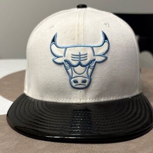 New Era Fitted Chicago Bulls White 59FIFTY Cap